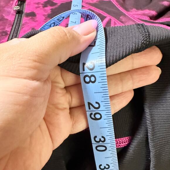 Lululemon Women Daily Practice Jacket Blooming Pixie Raspberry Black 4 - Picture 6 of 7